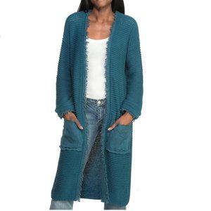 Free People Blue Woodstock Cardigan Sweater XS